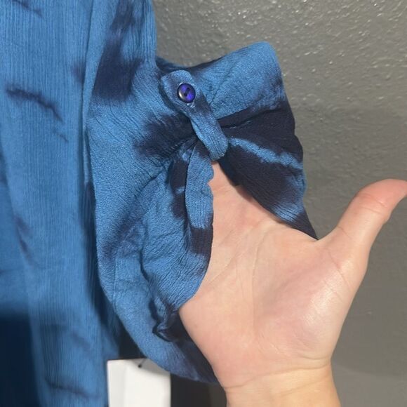 Swimsuits for All Plus Size Abigail Cover Up Tunic Blue Tie Dye 18/20 NWT - Picture 4 of 8